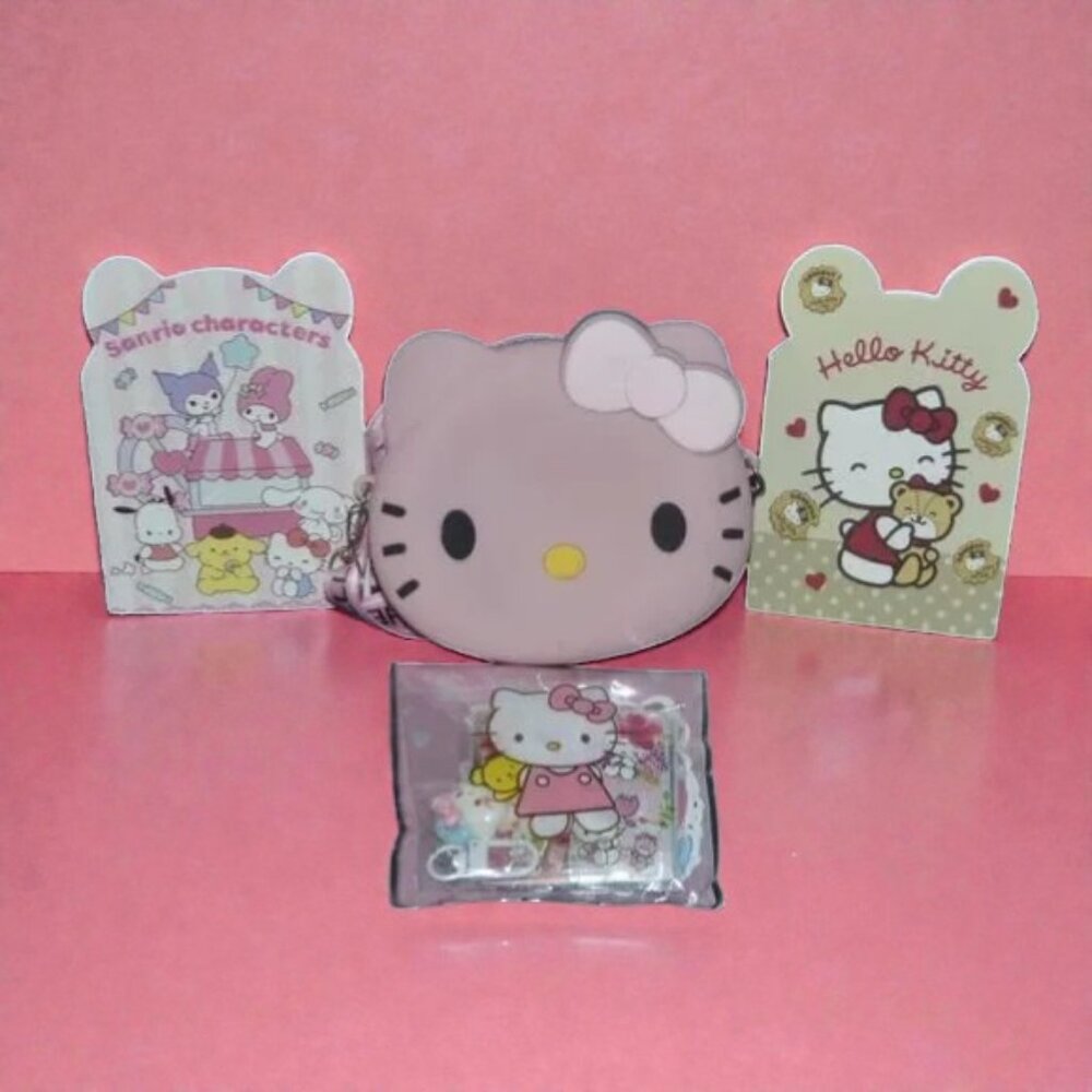 Mini Hello Kitty Pink Crossbody Bag Valentines Birthday Gift Idea Kawaii Bundle